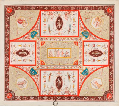 Cópia de uma decoração de parede romana de Vincenzo Brenna